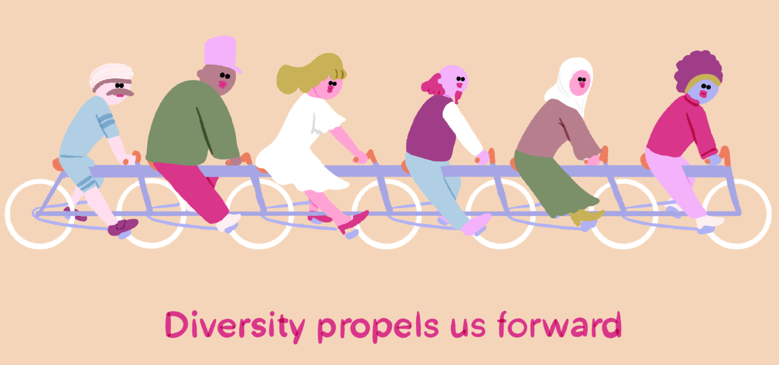 Diversity propels us forward illustration